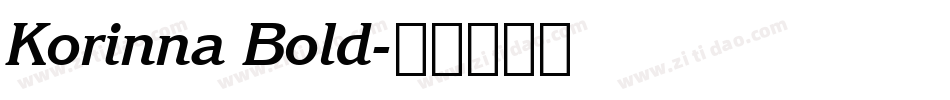 Korinna Bold字体转换